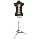 Inflatable Male Torso, Large Rounded with MS12 Stand, Black